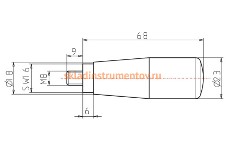 Вращающаяся рукоятка KIPP K0170.208009