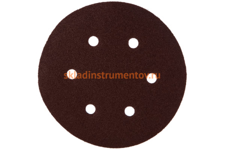 Круг шлифовальный СТАНДАРТ (5 шт; 150 мм; 6 отв; Р80) Зубр 35350-150-080