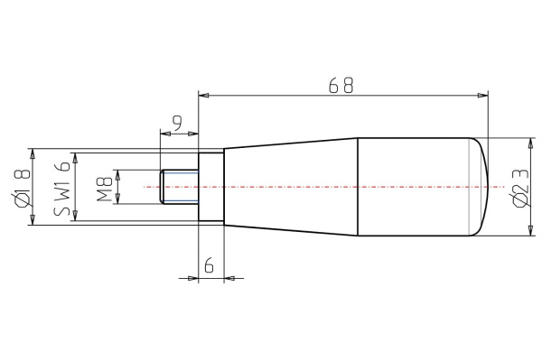 Вращающаяся рукоятка KIPP K0170.208009