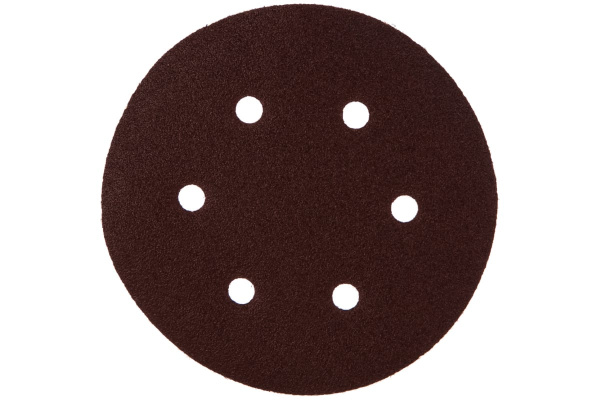 Круг шлифовальный СТАНДАРТ (5 шт; 150 мм; 6 отв; Р80) Зубр 35350-150-080