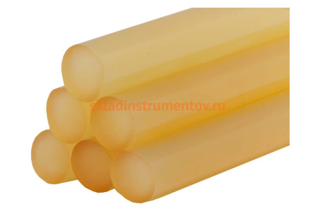 Клей желтый, прозрачный (6 шт; 11х100 мм) для клеевого пистолета ПРАКТИКА 641-633