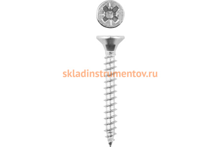 Универсальные шурупы Зубр для дерева ДСП ДВП оцинкованные PZ 6.0x140 мм ТФ6 2 шт. 4-300376-60-140
