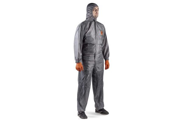 Малярный многоразовый комбинезон JetaSafety серый JPC95G-XL