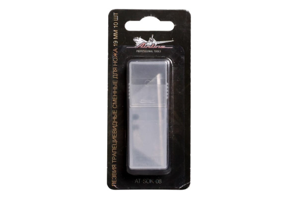 Лезвия трапециевидные сменные для ножа 19 мм, 10 шт. Airline AT-SOK-08