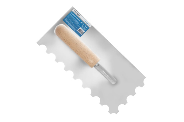 Зубчатая гладилка (260 х 125 мм, зуб 12 х 12 мм) РемоКолор 27-0-012