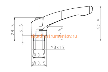 Зажимной рычаг KIPP K0122.2081