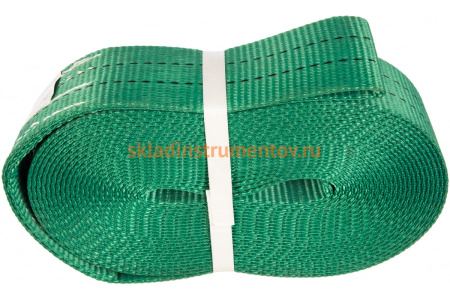 Строительная лента с петлей (6т, 10м, 60мм, зеленая) СТРОП-ПРО SP05111