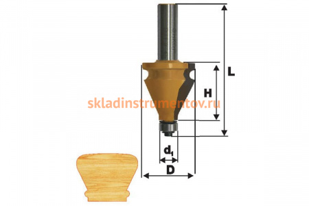 Фреза кромочная фигурная (35х38 мм; хвостовик 12 мм) по дереву Энкор 10680