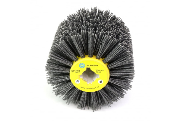 Щетка валик нейлоновая 6-038 (120 мм; P120) для щеточных шлифмашин ОСБОРН PLM.RB12010019P120