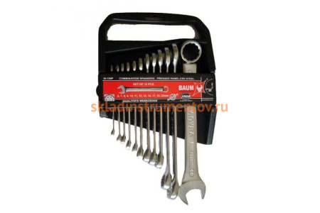 Набор комбинированных ключей дюймовых в пластиковом держателе 12 предметов 1/4 -15/16 BAUM 30-12AP