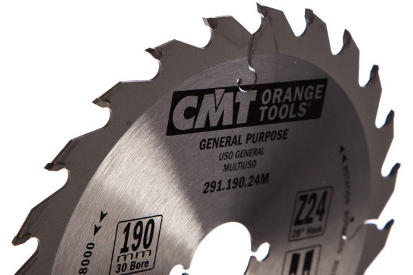 Диск пильный по дереву (190х30х1,6/2,6 мм; Z24) CMT 291.190.24M