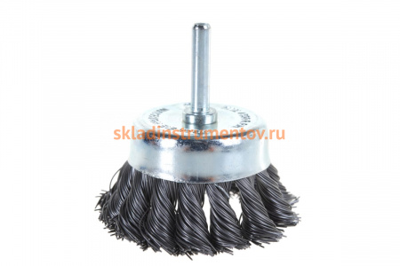 Кордщетка чашеобразная стальная витая 65 мм, в блистере ROCKFORCE RF-BCR125