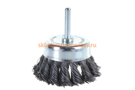 Кордщетка чашеобразная стальная витая 65 мм, в блистере ROCKFORCE RF-BCR125