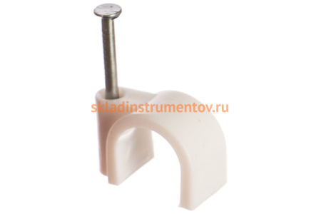 Круглая скоба с гвоздем Зубр для крепления кабеля 12мм, 40шт 45111-12