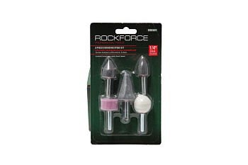 Набор камней абразивных (5 шт; хвостовик 6 мм) ROCKFORCE RF-GSK501