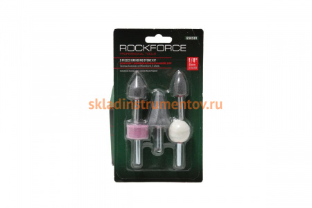 Набор камней абразивных (5 шт; хвостовик 6 мм) ROCKFORCE RF-GSK501