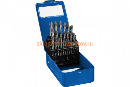 Набор сверл из быстрорежущей стали по металлу, 25 шт. ПРОФЕССИОНАЛ Зубр 29621-H25