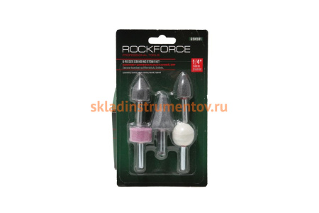 Набор камней абразивных (5 шт; хвостовик 6 мм) ROCKFORCE RF-GSK501