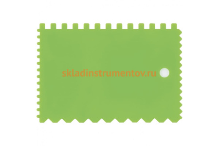 Пластмассовый шпатель для клея СИБРТЕХ 90х130 мм зубчатый 86017