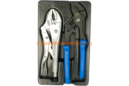 Набор инструмента (переставные клещи и зажим, ложемент, 2 предмета) KING TONY 9-40102GP