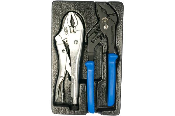 Набор инструмента (переставные клещи и зажим, ложемент, 2 предмета) KING TONY 9-40102GP