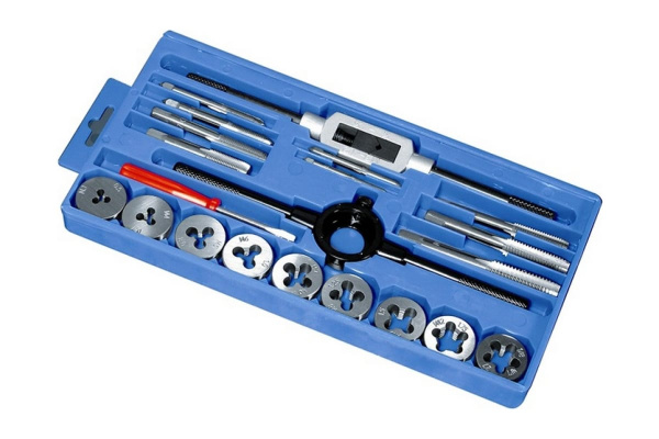 Набор метчиков и плашек HSS M3-M12, кейс, 21шт МАСТАК 351-00021C