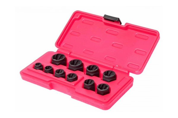 Набор головок для поврежденных болтов и гаек 8-19 мм, 10 предметов JTC 1545