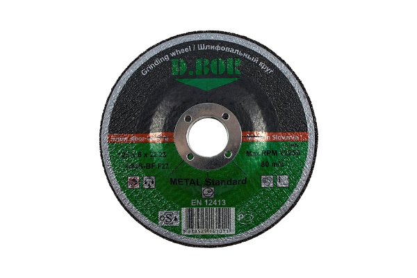 Диск шлифовальный по металлу METAL Standard (230х22.23х6 мм) D.BOR D4-F27-GS-230-60-22