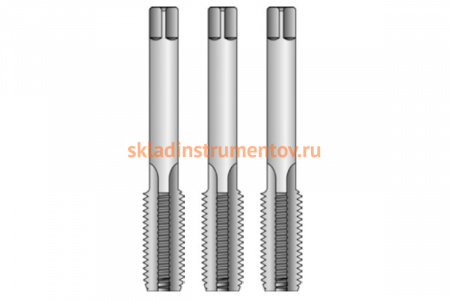 Набор метчиков из 3-х шт Bucovice Tools UNC 7/16 -14 115CrV3 115 716