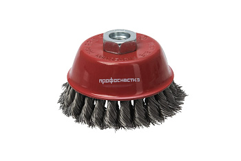 Щетка чашечная со жгутовой нержавеющей проволокой Эксперт 519 (100 мм; М14*2 мм) Профоснастка 20802007