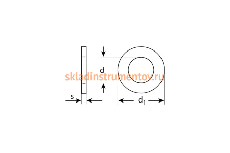 Шайба Зубр DIN 125A, оцинкованная, 8 мм, ТФ6, 25 шт. 4-303806-08