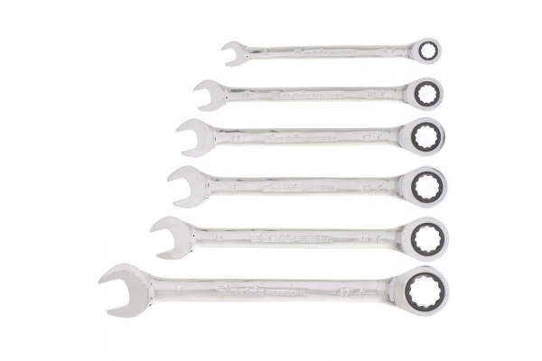 Набор комбинированных трещоточных ключей MATRIX 6 шт 14511