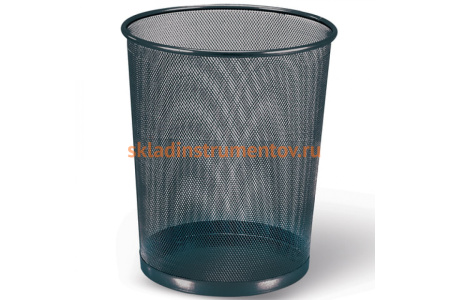 Металлическая корзина для бумаг BRAUBERG Germanium большая, 20 литров, черная 231956 Металлическая корзина для бумаг BRAUBERG Germanium большая, 20 литров, черная 231956