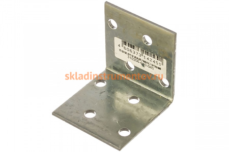 Крепежный угол Зубр МАСТЕР равносторонний 40х40х40мм, 1шт 310206-040-040