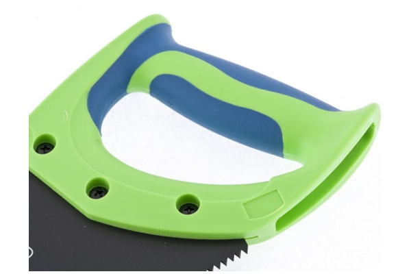 Ножовка по дереву,450 мм,7-8 TPI, зуб 2D, каленые зубья, защитное покрытие, 2-х компонентная рукоятка СИБРТЕХ "Зубец" 23811