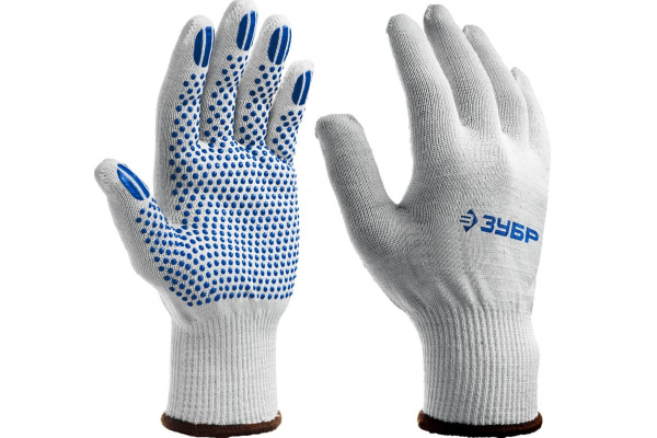 Перчатки с ПВХ-гель покрытием ЗУБР Точка+, размер L-XL, 10 пар, 11451-K10