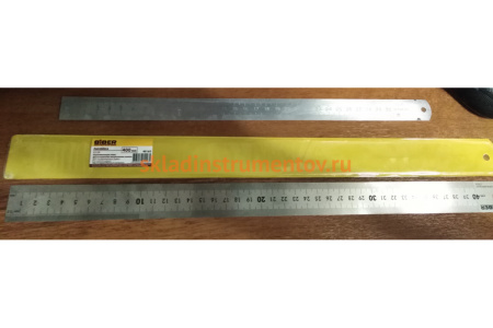 Линейка 400мм (нержавеющая сталь, двухсторонняя шкала) Biber 40163 тов-172037