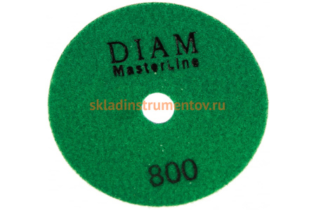 Круг алмазный гибкий шлифовальный АГШК Master Line (100х2 мм; №800; сухая) Diam 000569