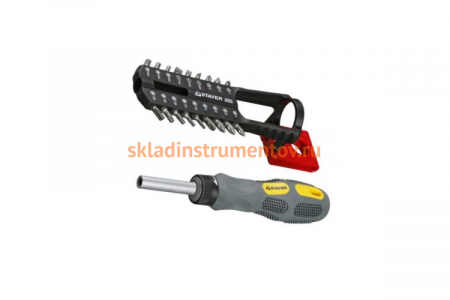 Отвертка STAYER MAX-GRIP в наборе с насадками и подвеской на пояс, 15 предметов 25923-H15 G