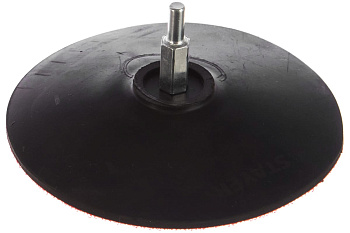 Тарелка опорная резиновая для дрели, на липучке, d=125 мм STAYER MASTER 35740-125