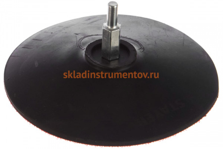 Тарелка опорная резиновая для дрели, на липучке, d=125 мм STAYER MASTER 35740-125