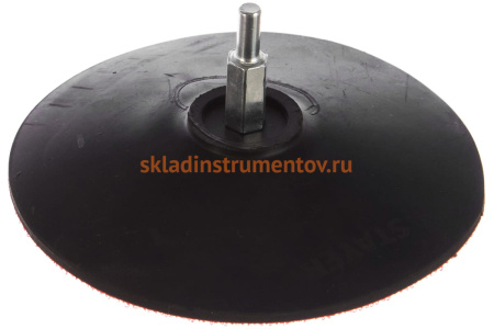 Тарелка опорная резиновая для дрели, на липучке, d=125 мм STAYER MASTER 35740-125