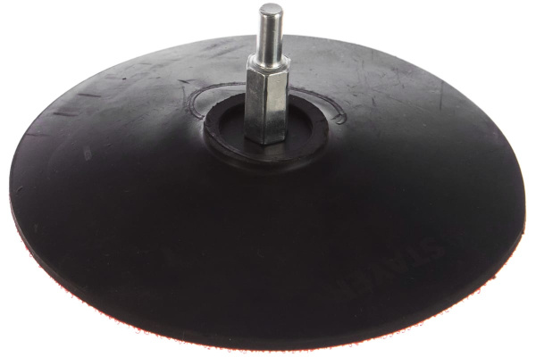 Тарелка опорная резиновая для дрели, на липучке, d=125 мм STAYER MASTER 35740-125