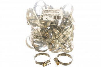 Хомут СИБРТЕХ нержавеющая сталь 25-40 мм 50 шт ширина 9 мм 47581