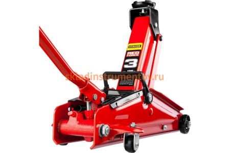 Гидравлический подкатной домкрат STAYER "RED FORCE", 3т, 135-400мм,  43154-3
