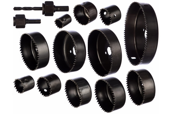 Набор HCS коронок 12 шт + 2 адаптера ПРАКТИКА 773-279