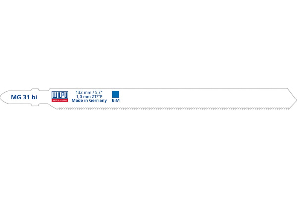 Пилка по металлу MG 31 bi (5 шт; 132х9.8х1 мм; 105 мм; 25 TPI; BiM) WILPU 257100005