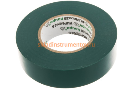 Изолента ПВХ HAUPA цвет зеленый, шир.19 мм, длина 20 м, d 74 мм 263856