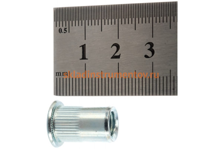 Заклепка резьбовая стальная цилиндрическая с насечкой (250 шт; М8; стандартный борт) MESSER 211108S-250