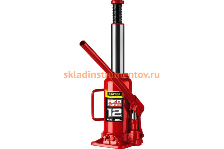 Гидравлический бутылочный домкрат STAYER RED FORCE, 12т, 230-465 мм, 43160-12 43160-12_z01
